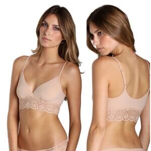 Commando Tulip Lace Bralette Beige Tan Small / Medium